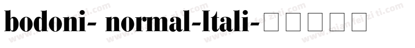 bodoni- normal-Itali字体转换
